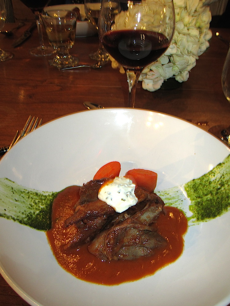 Braised goat, ember roasted carrots, chevre and cilantro and mint salsa. This was delicious, to my surprise.