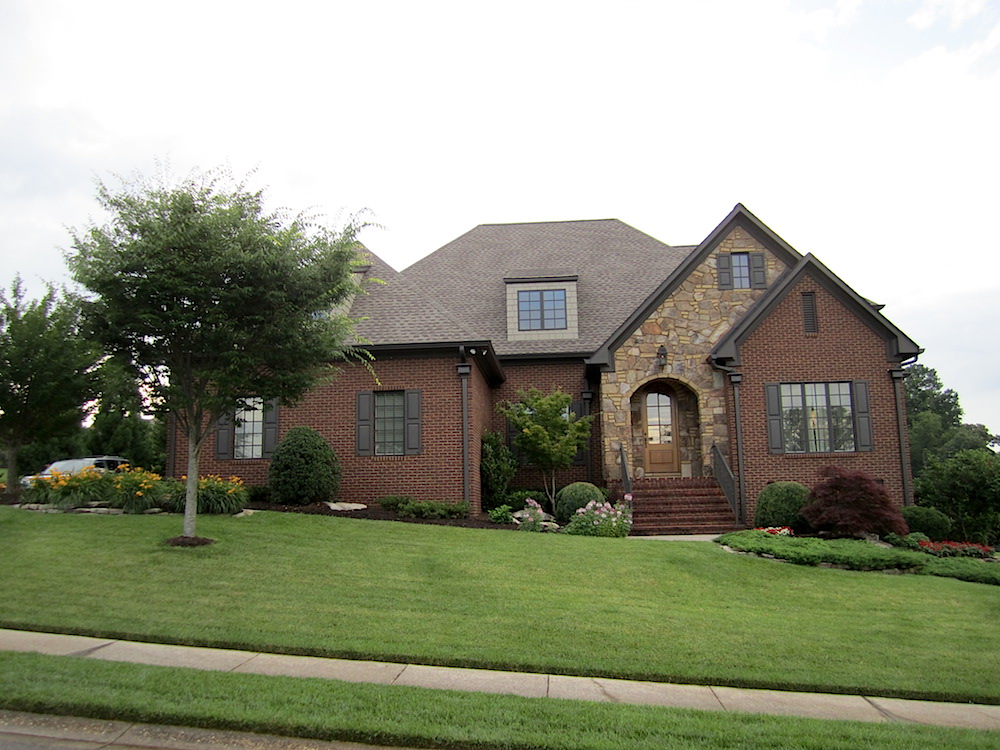 From the front, you wouldn't guess that a productive vegetable garden is hidden out back.