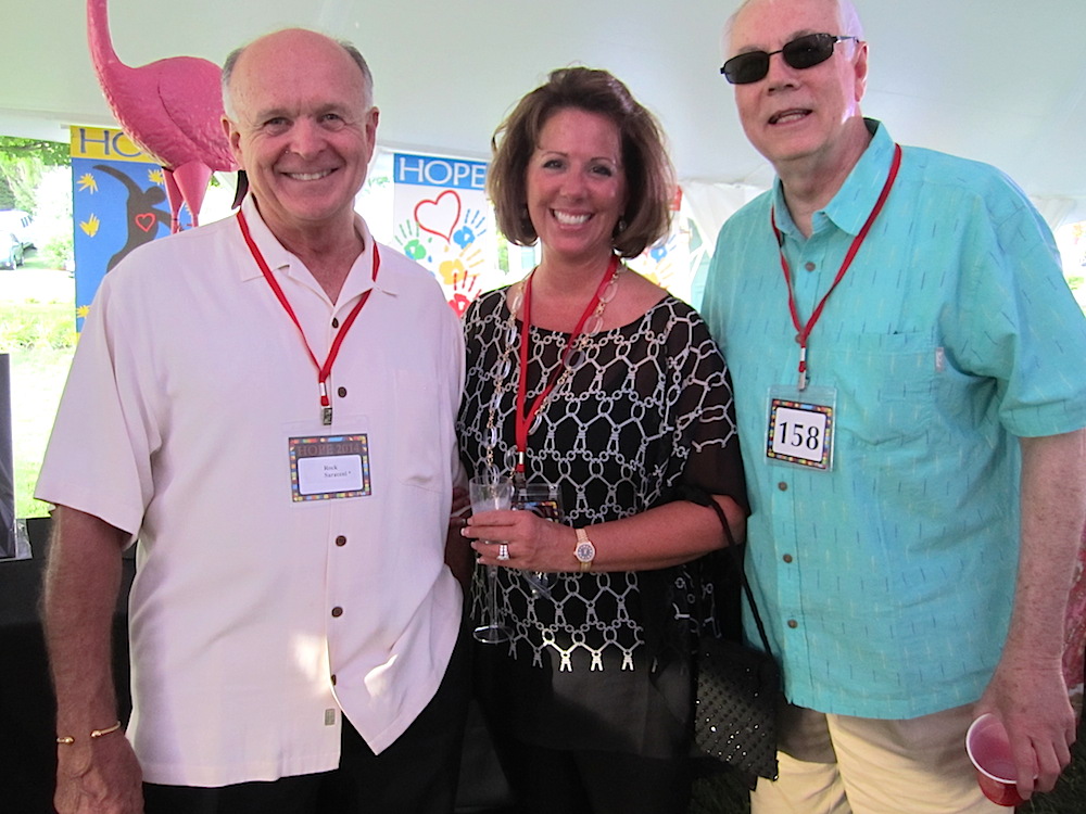 Rock and Debby Saraceni with Alan Carmichael, at right. Debby is with Covenant Health.