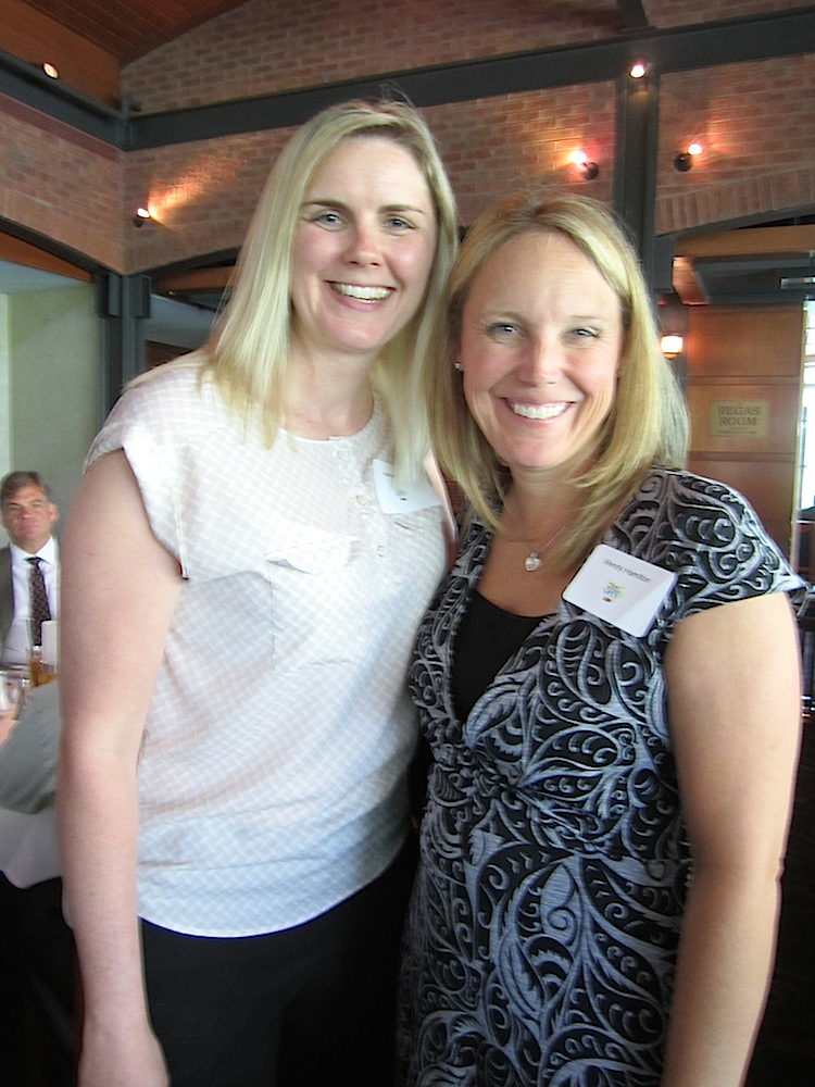 Anne Lezotte, left, and Wendy Hamilton represented Pilot at today's luncheon.