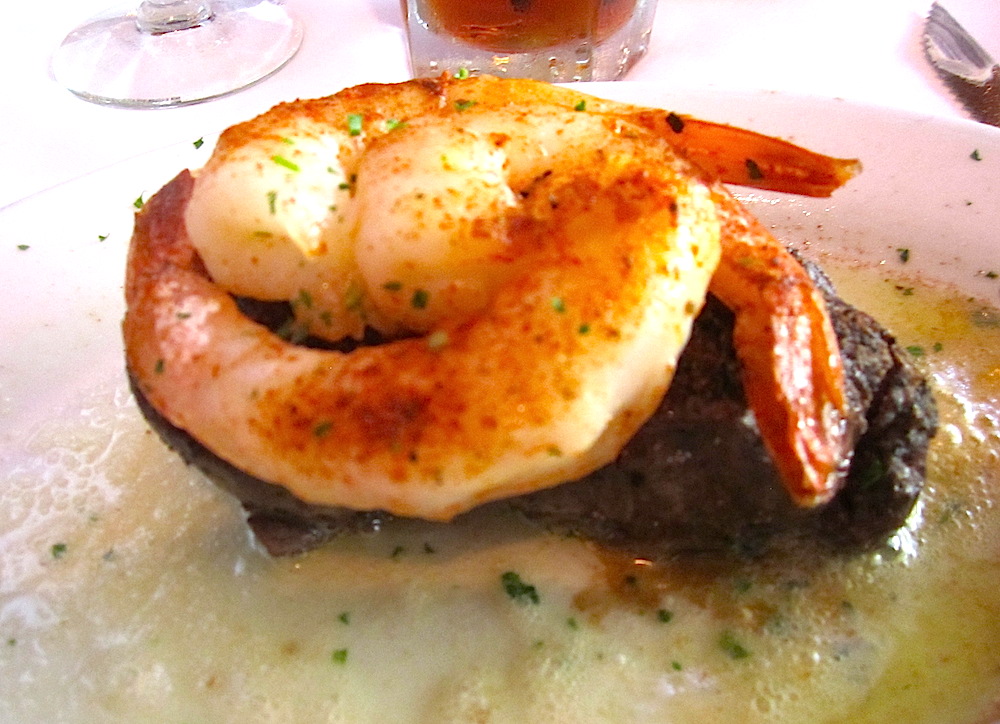 Lunch was filet mignon and shrimp. (I speak from experience when I say that's a guaranteed way to attract the news media!)