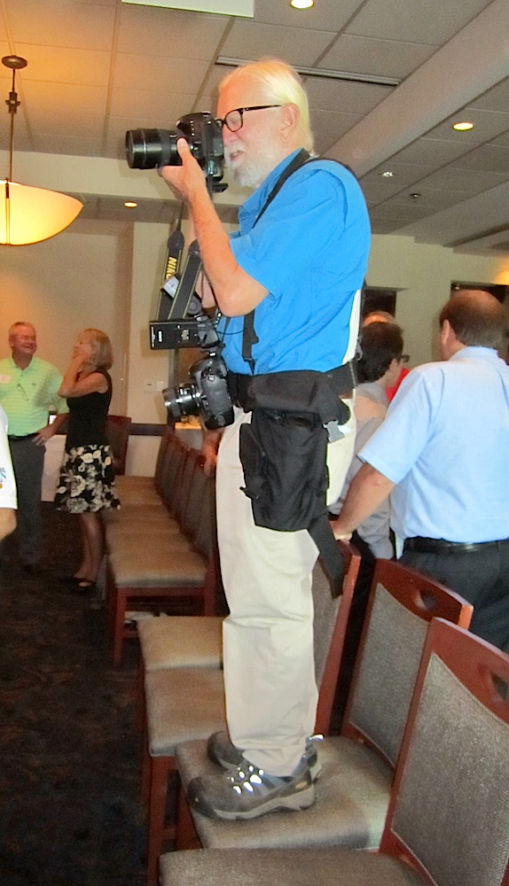 That's Miles Cary of the News Sentinel. Miles -- I'm sure the next Ruth's Chris customer sitting on that chair in her white dress pants is going to appreciate you!