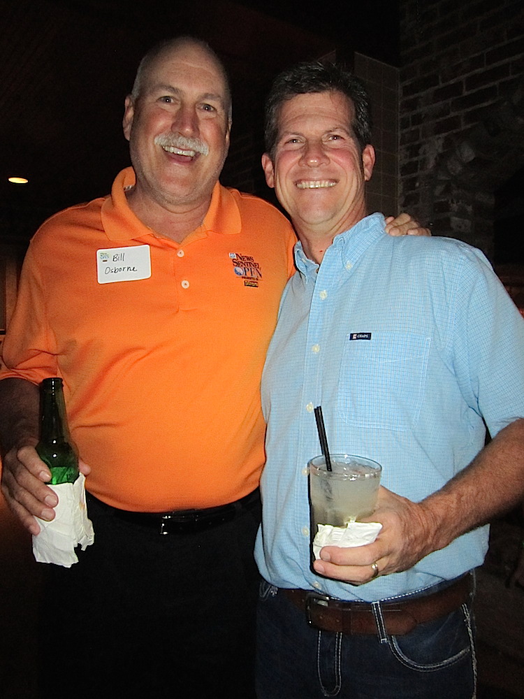 Bill Osborne, left, with Chris Hawkins.