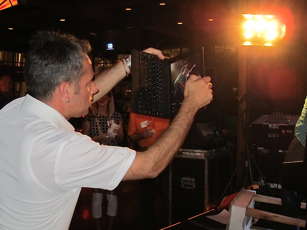 Dino Cartwright documenting the scene.