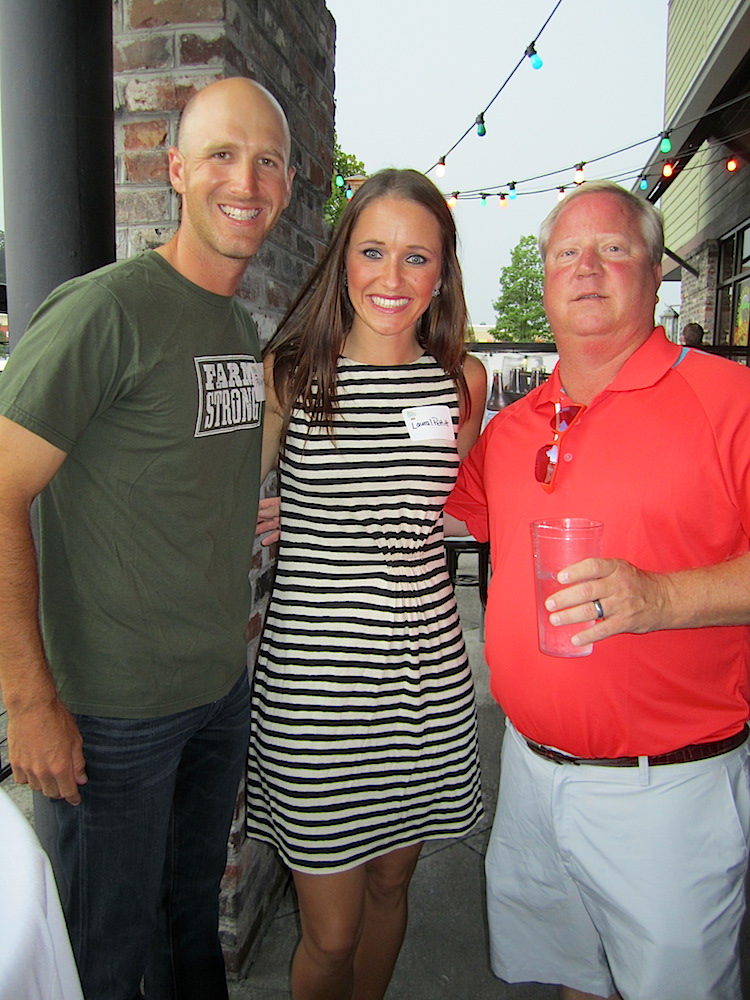 Tournament Director Patrick Nichol, right, with Philip and Laural Pettitt.