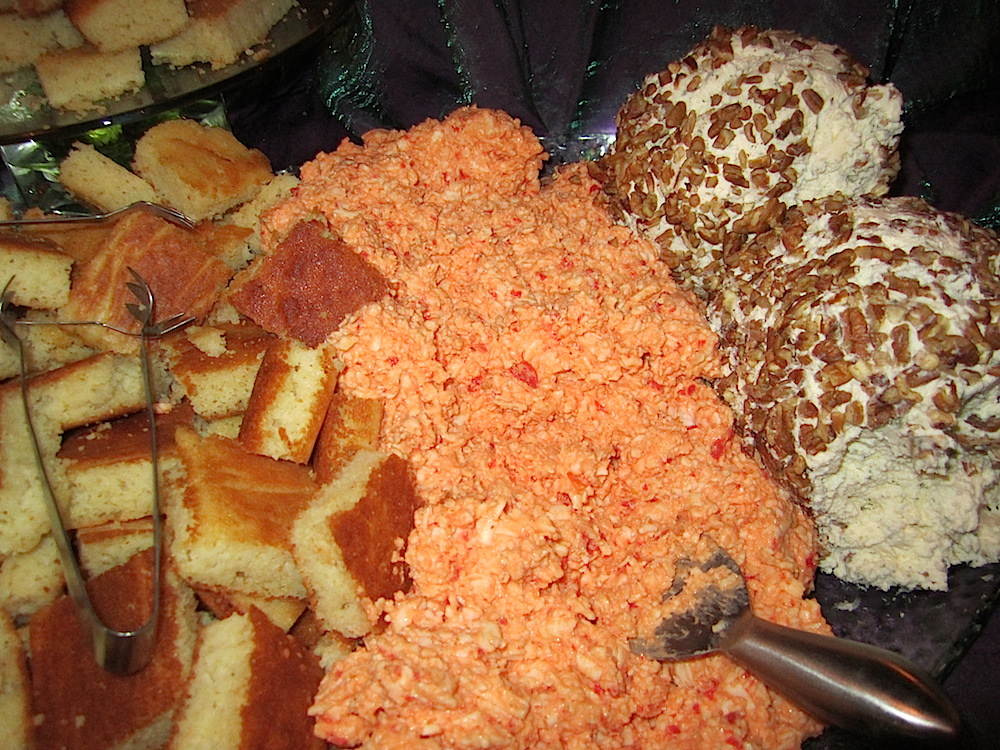 Serving cheese spreads with cornbread was a great idea -- another of Bruce Bogartz', I was told.