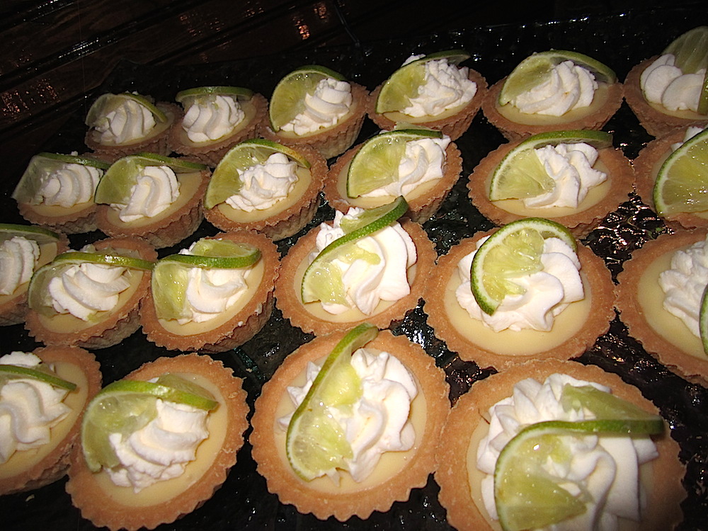 Alan's favorite course -- dessert. In this case, key lime tartlets.