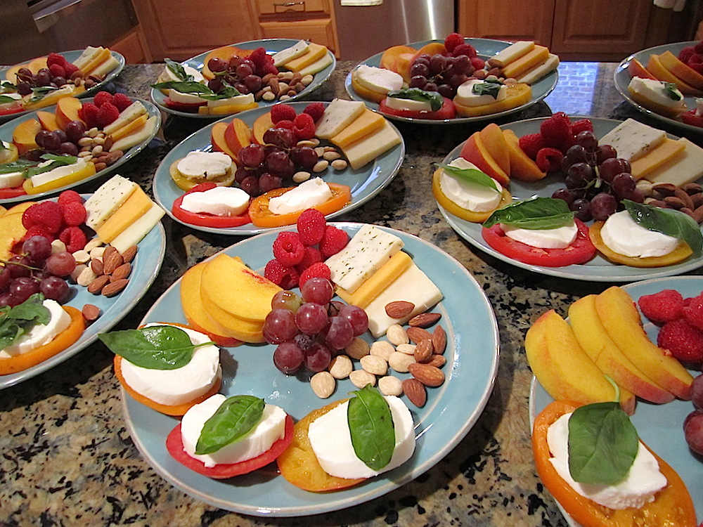 The appetizers waiting to be served just screamed "Summer!"