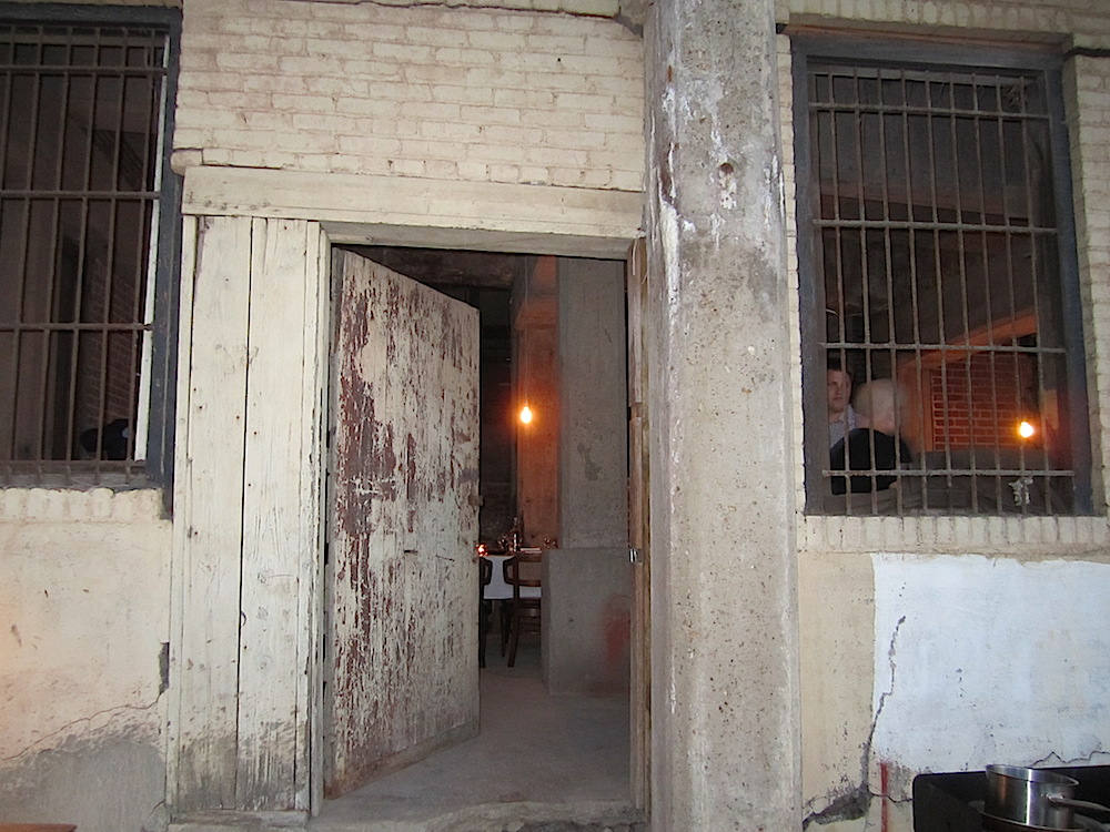 We went inside this door.