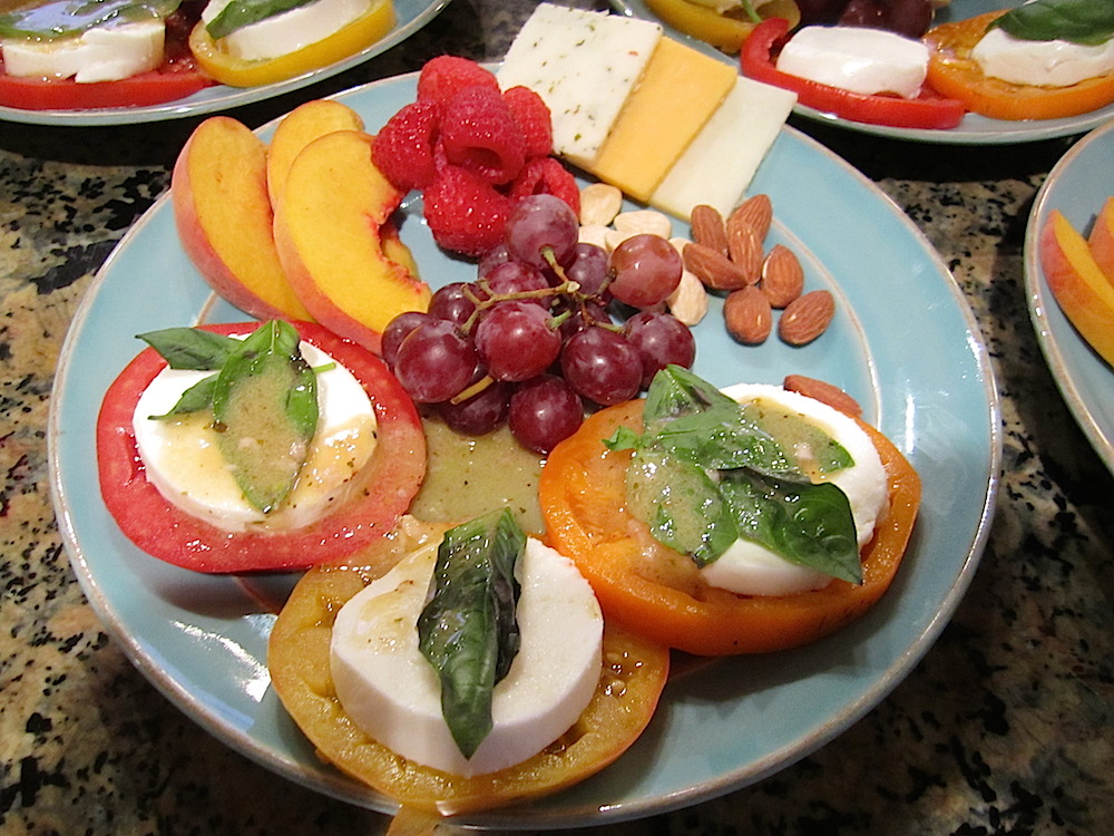 Monique added a delicious vinaigrette to the plates prior to serving.