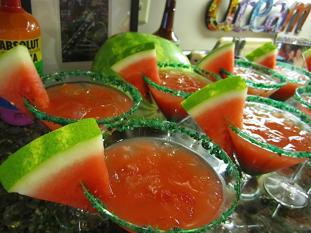 Holy cow! Tim and Jeff greeted us with awesome watermelon martinis!