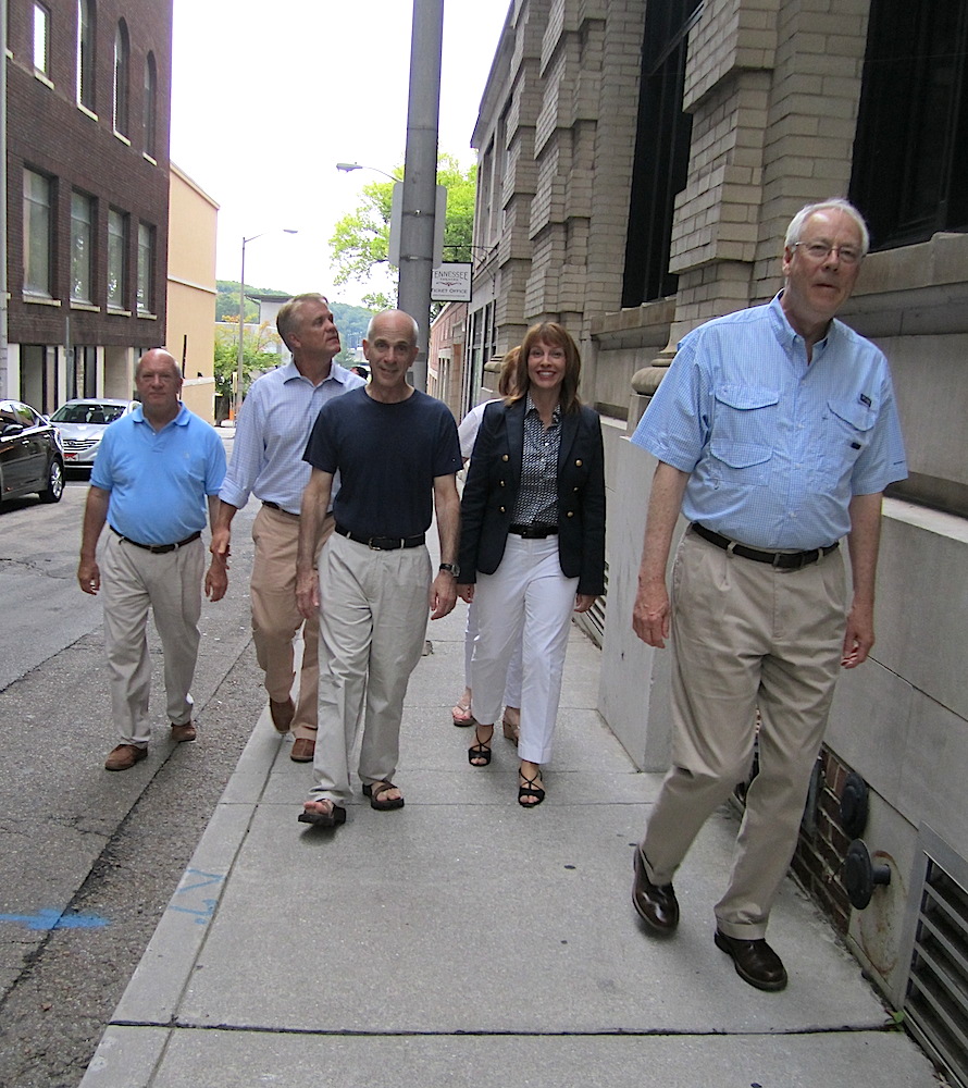 The rest of us followed at the appointed time. Here we are traveling north on Union Avenue headed to Gay Street.