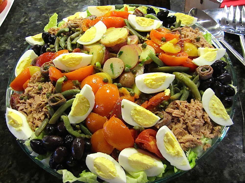 Gay created a salad Nicoise based on Julia Child's classic recipe. A perfect summer feast.