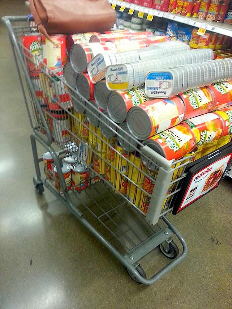 One of Natalie's two buggies at the Kroger on Middlebrook Pike around 1 a.m. Friday.