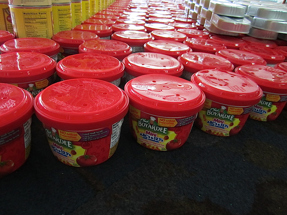 Here's what those little containers of mini ABCs and 123s look like up close. We almost didn't have enough of them.