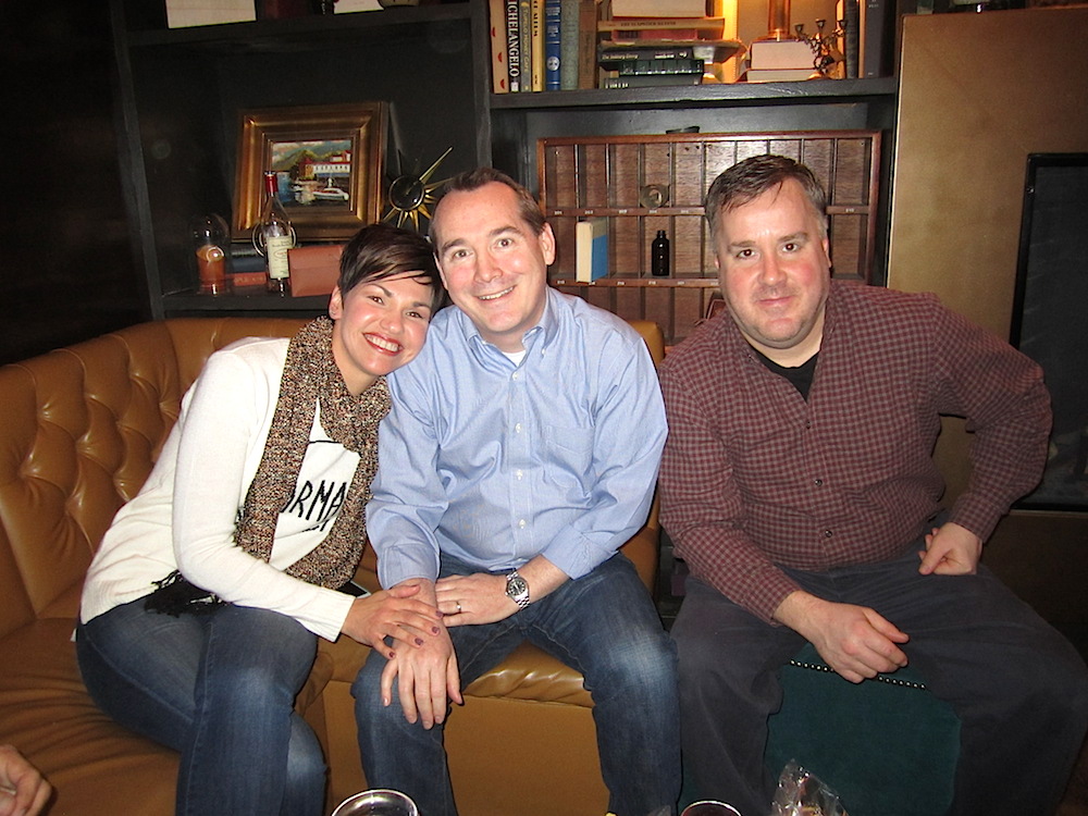 Michael Riley, the general manager of The Oliver, with Rachel Riley and Brad Hubbs.