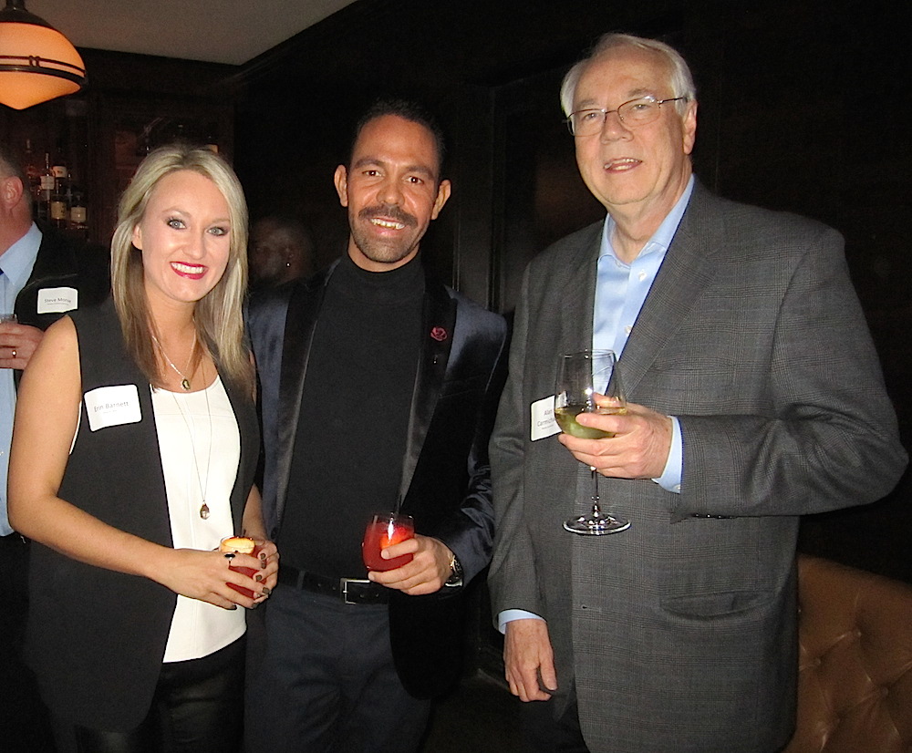 Alan Carmichael, right, with Erin Bartlett of WVLT and her boyfriend, Mario Azevedo.