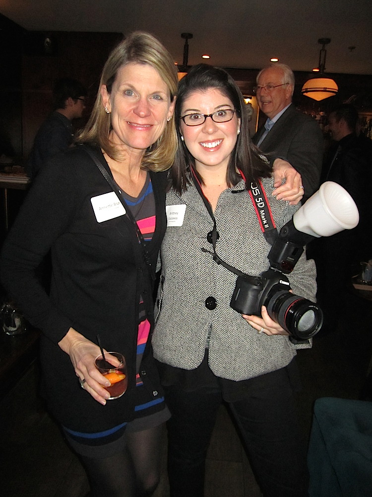 Annette Brun, left, a vice president at Scripps, with photographer Brittney Searles Gazaway.