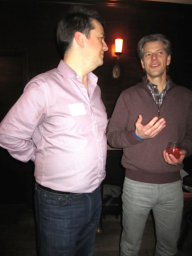Dylan Jones, left, Scripps' senior vice president of corporate communications, and Jim Biggs, executive director of the Entrepreneur Center of Knoxville.