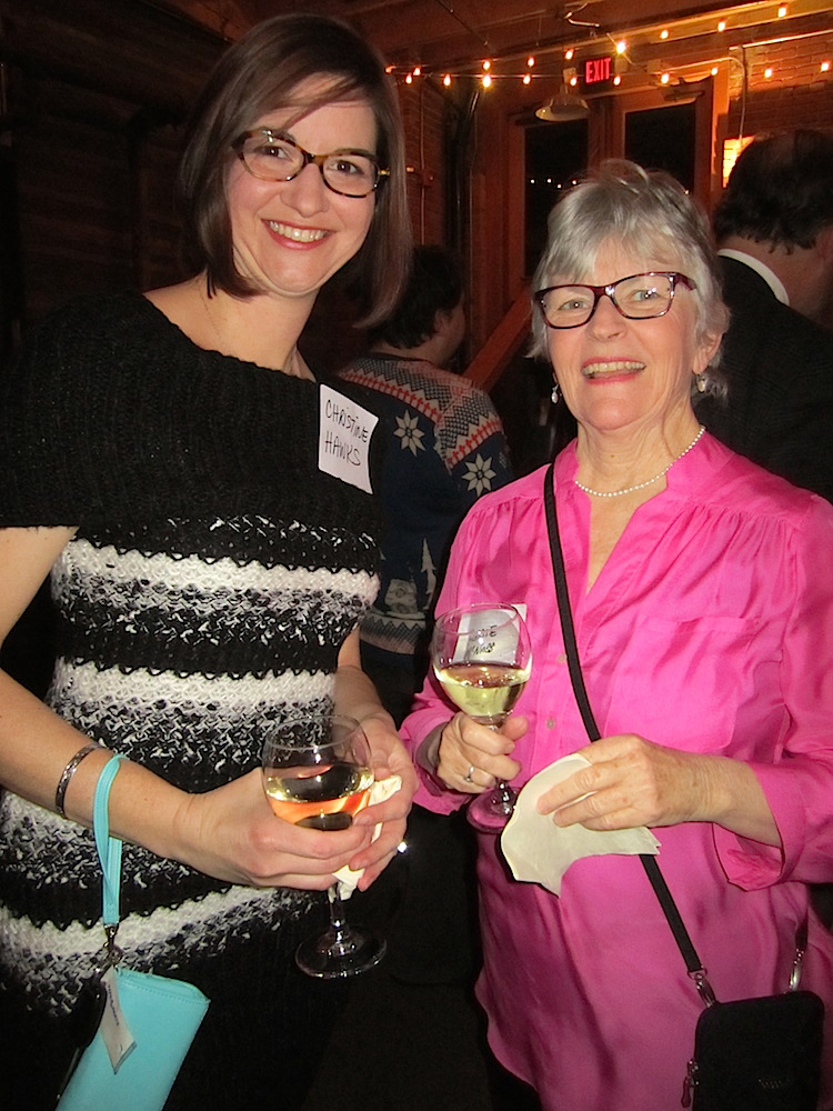 Flossie McNabb, right, owner of Union Ave Books, and Christine Hawks.