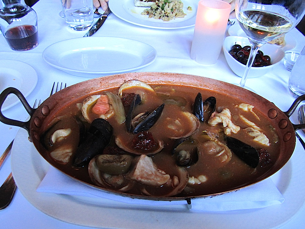Here's my Zuppa di Pesce. It was inedible due to the salt. I took two bites.