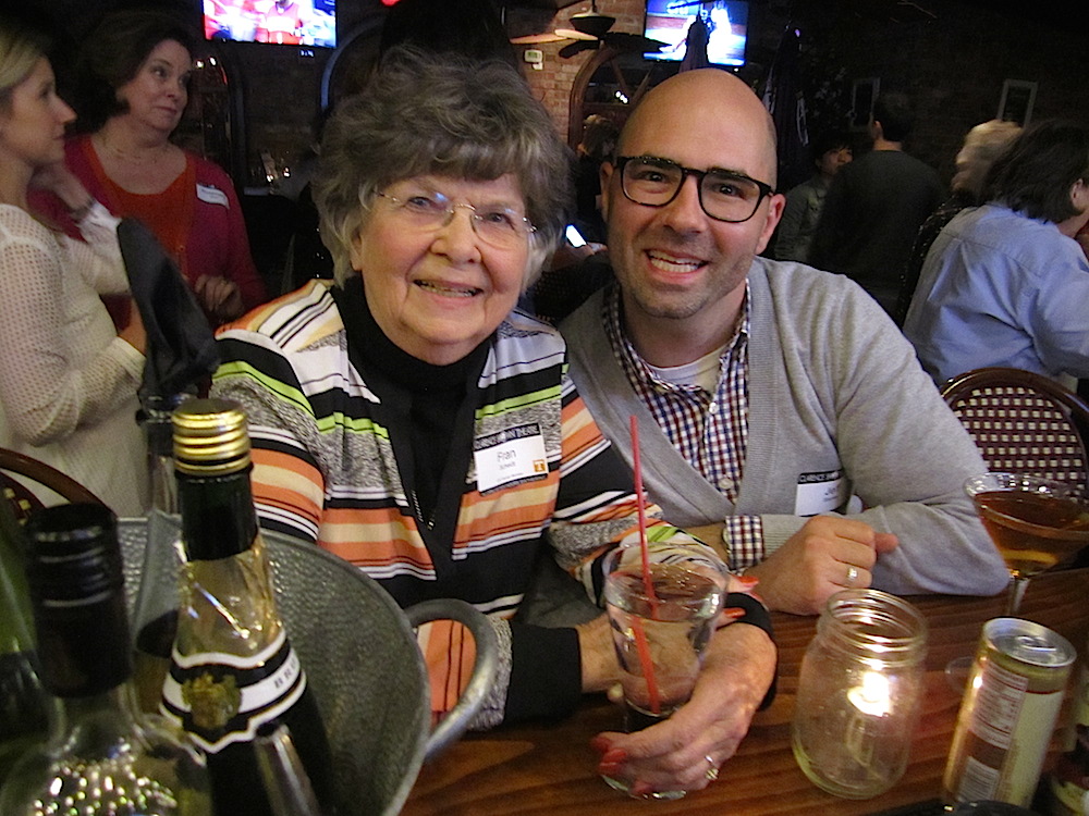 Knoxvillians Fran Scheidt and Jeff Stanley at the bar.