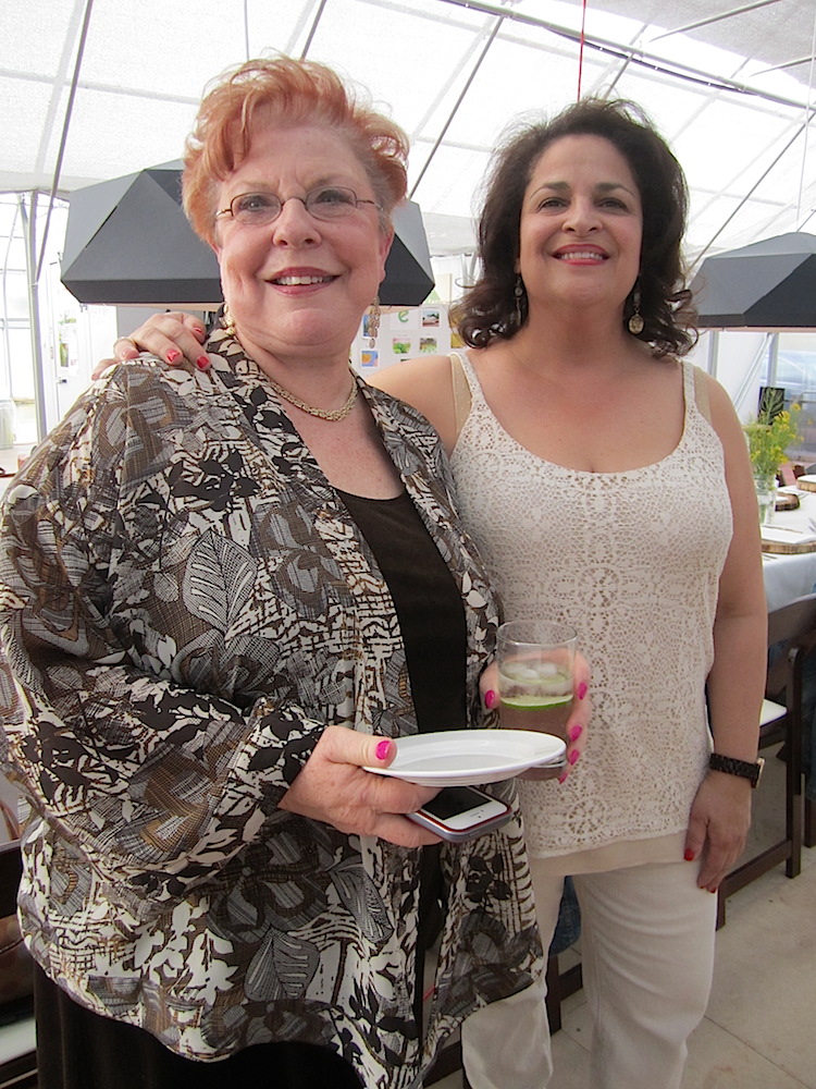 Mickey Mallonee, left, with Helen Harb