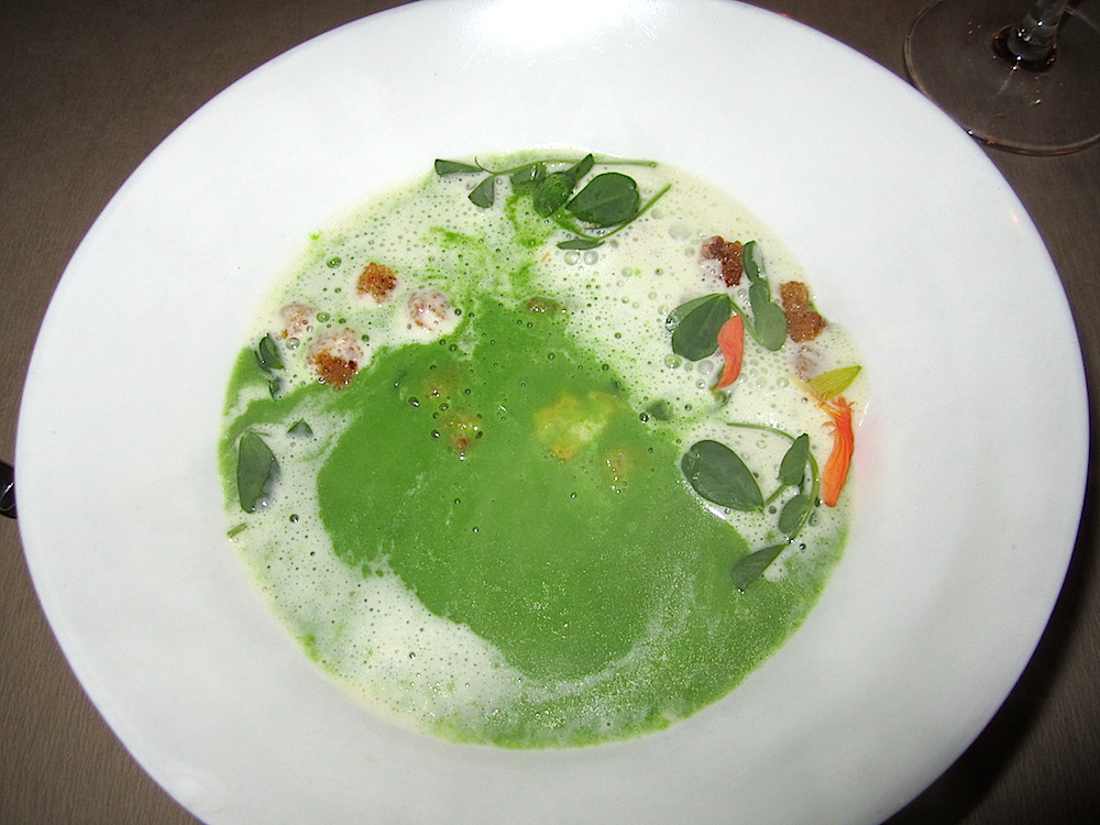 The split pea soup with Tumbleweed cheese and sourdough croutons was extraordinary. It made me promise to serve soup more often at home dinner parties.