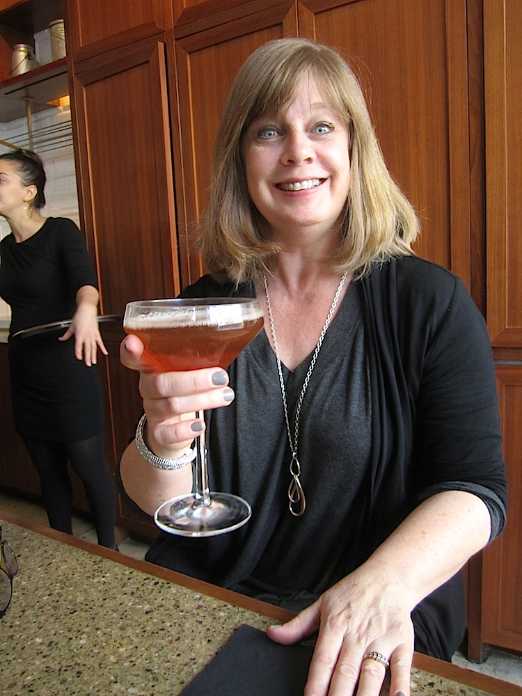 Cal's wife, Rebecca MacLean, ordered a Manhattan. Very appropriate, I thought.