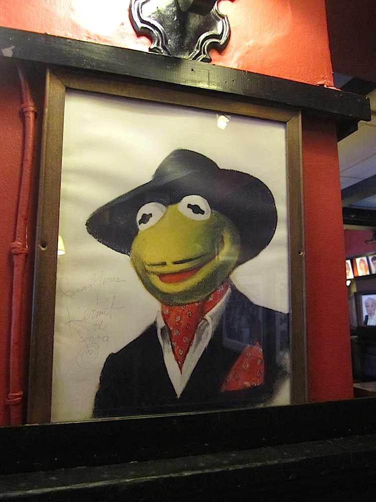 I loved seeing Kermit's caricature among those of all the other famous actors on the walls of Sardi's.