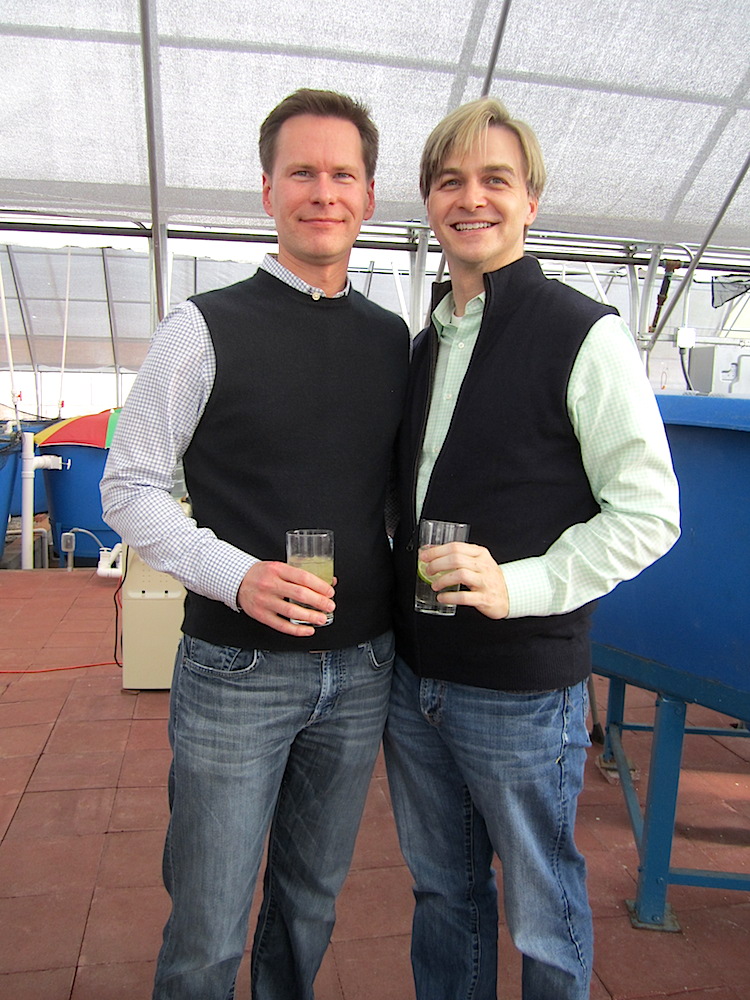 Guests Scott Bird, left, and Michael Higdon.