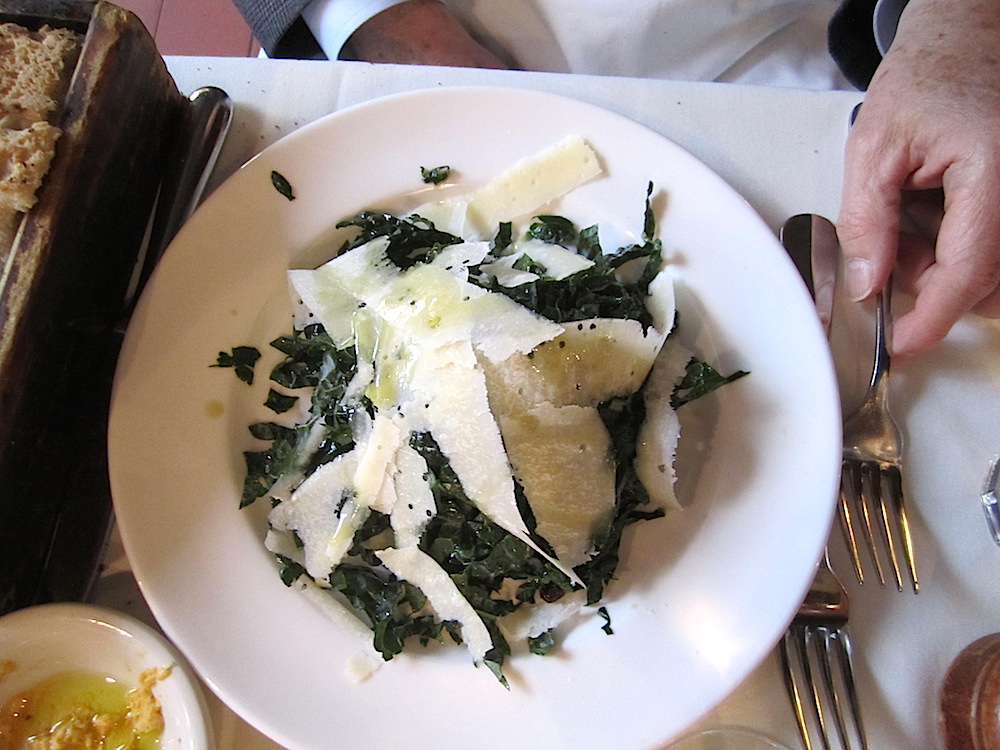 I was surprised when Alan ordered the kale salad. But he really liked it.