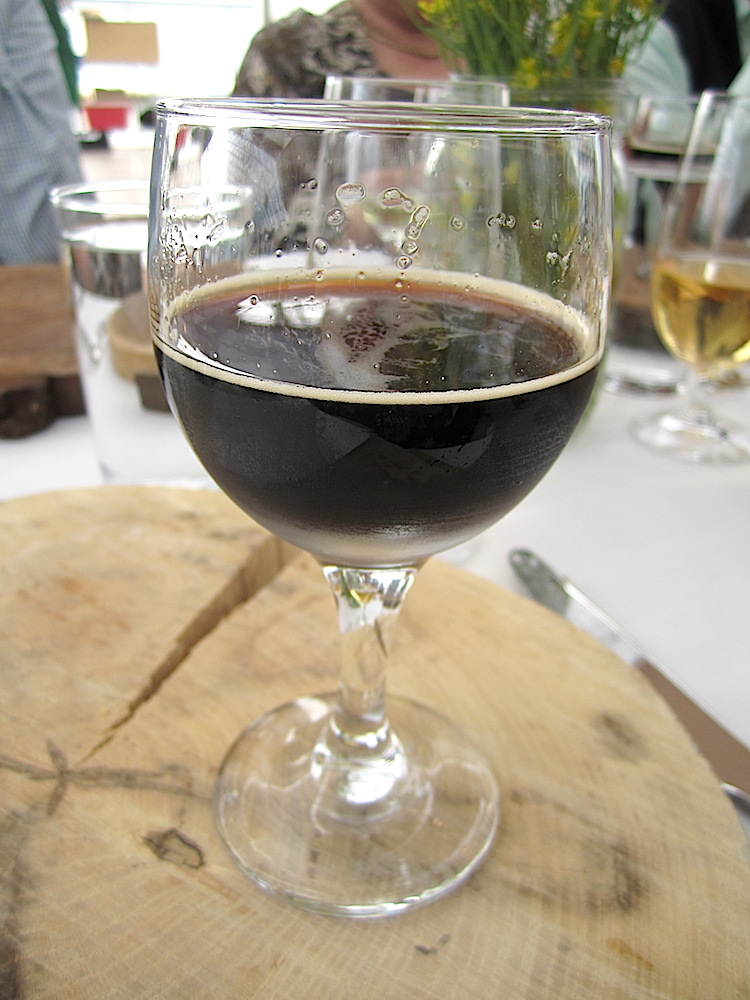 I am not much of a beer drinker (except an occasional Miller Lite), but the Gotta Get Up to Get Down Coffee Milk Stout was delicious with it.