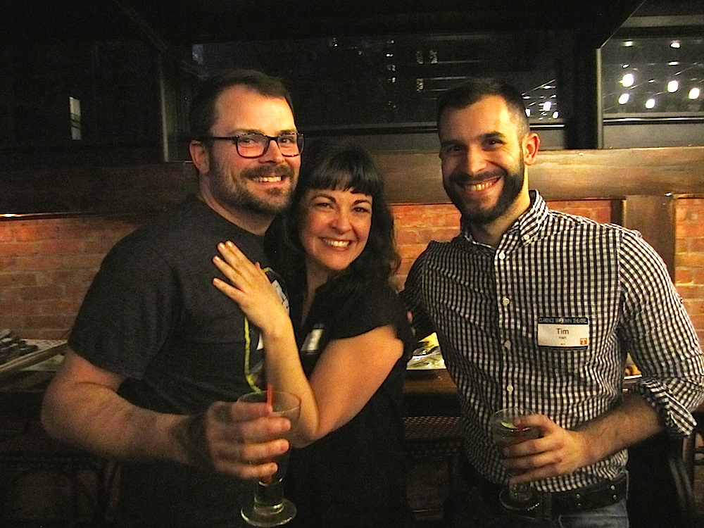 From left, Carl Tallent of class of 2005; Erin O'Leary of class of 2006; and Tim Hart of class of 2013.