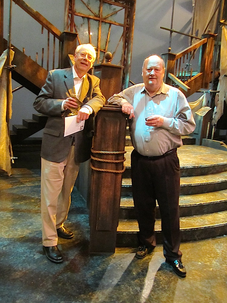 Alan Carmichael, left, and Richard Ford making themselves at home on the set.