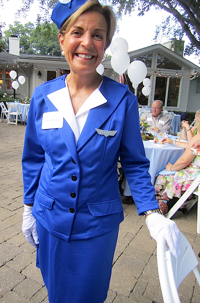 Stephanie Wallace welcomed everyone into the supper club, also known as her backyard!
