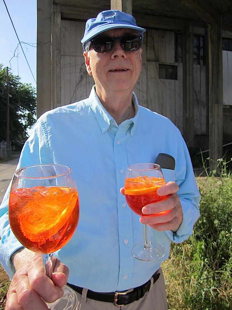 The welcoming cocktail was a Aperol spritz. It was bitter, but uniquely refreshing. Here's my hubby, Alan Carmichael, with ours.