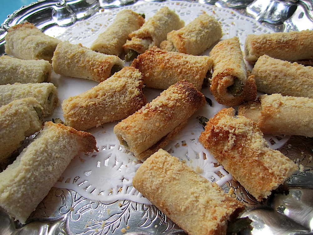 Asparagus rollups. Very popular in the day - and I still love them!