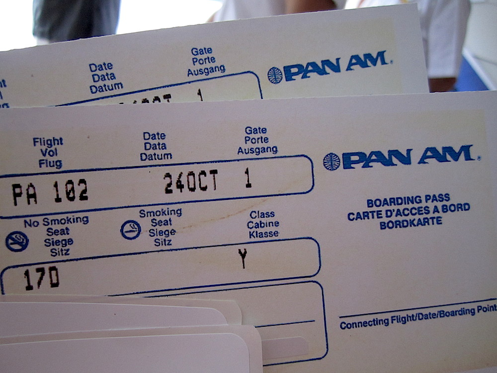 We were given boarding passes and asked to put them on the tables to mark where we wanted to sit. Cute.