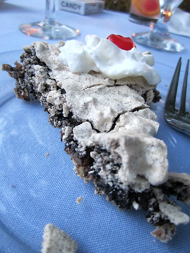 Which was awesome chocolate meringue pie.