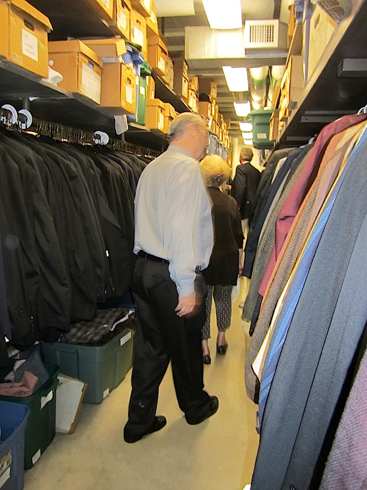 There sure are a lot of men's clothes in there!