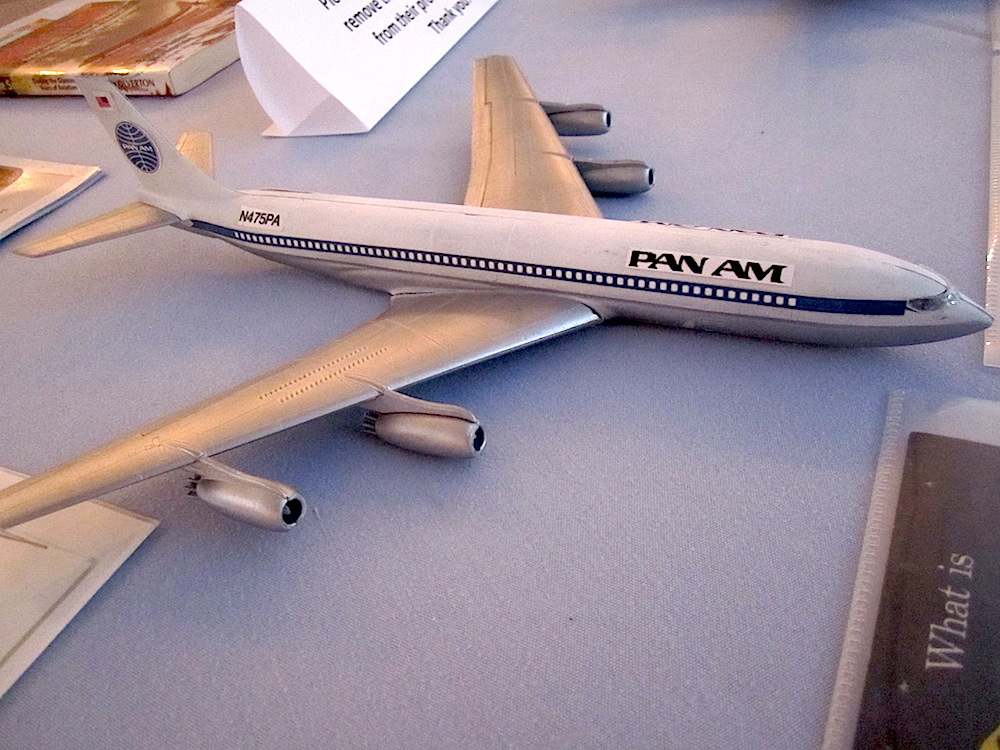 Here's one of those model airplanes Peter put together.