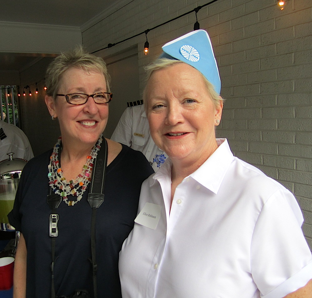 One of the hosts, Ellen Robinson, right, with her sister, Nora Robinson, who was a guest.