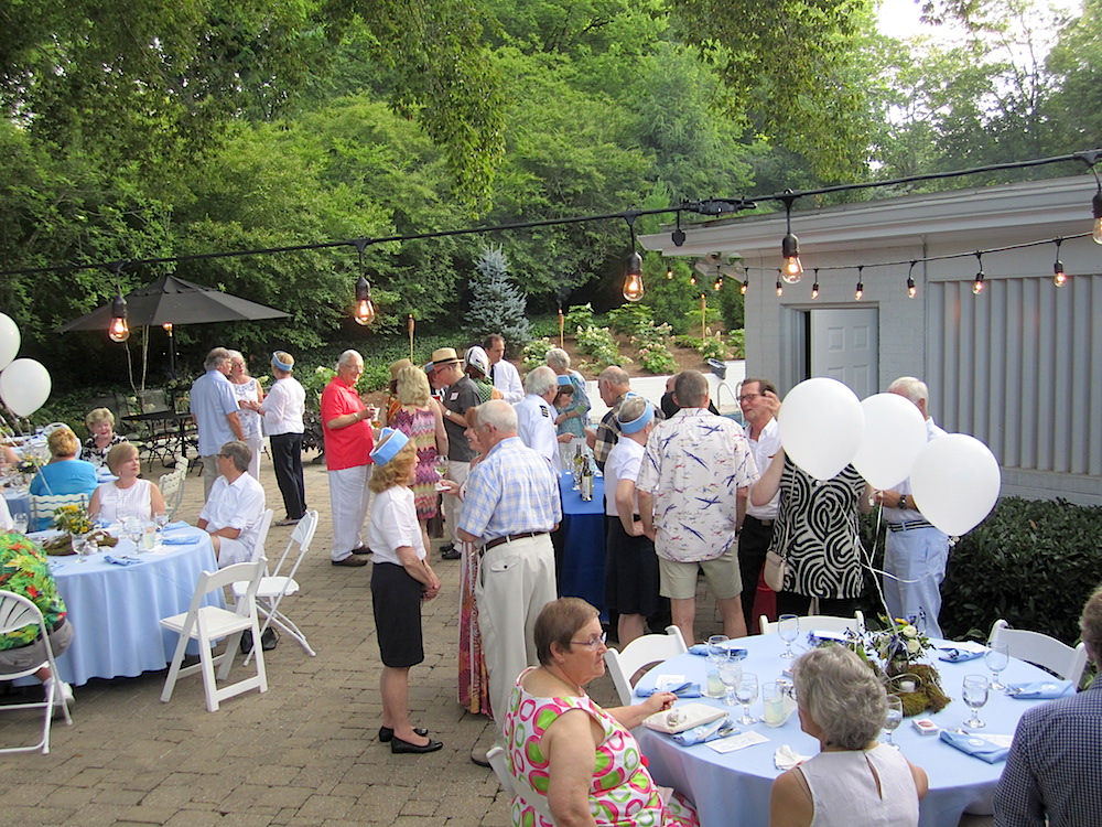 It was a convivial bunch on the patio.