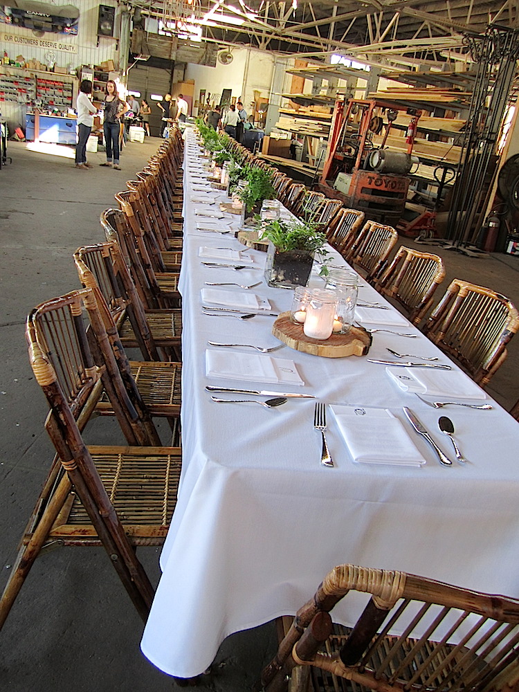 Here's the beautifully set table.