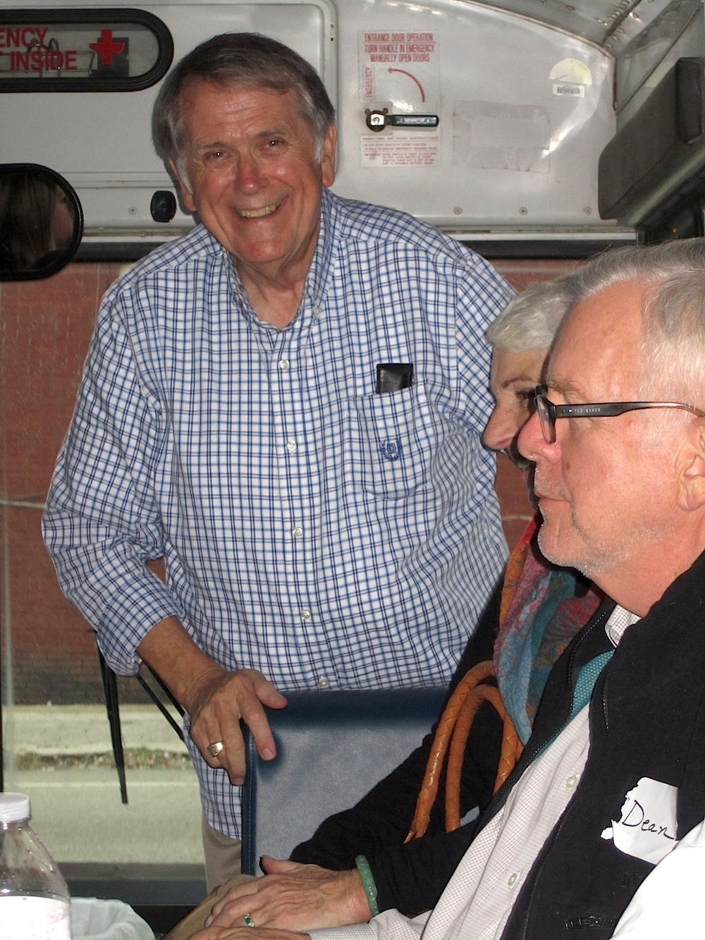 Duane said a few welcoming words as we were pulling out for a short tour of Sequoyah Hills, where Duane and Marsha live.