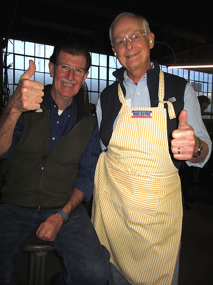 John Eldridge, left, with Don Parnell.
