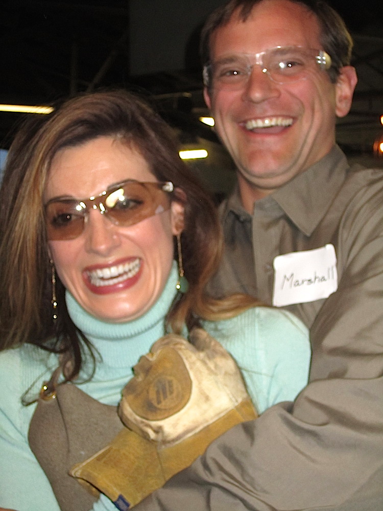 Lovebirds goofing off! Natalie Robinson and Marshall Stair are getting married in December.