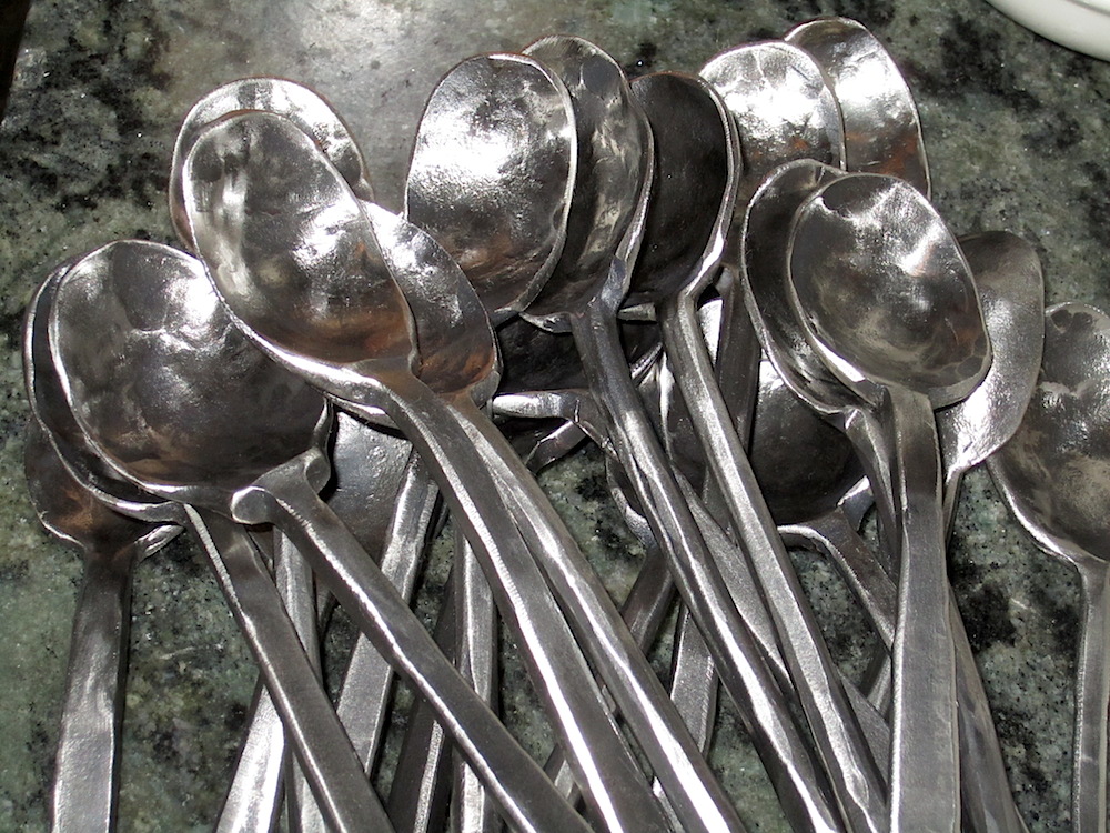 Here are those awesome spoons! Because they are so large, Alan and I will use ours as salad tongs, we decided.