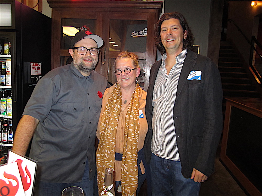 We had a good turnout of top Knoxville chefs! From left, Chris Ford, Holly Hambright and Joseph Lenn.